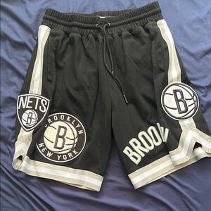 Nike Black and White Brooklyn Nets Shorts